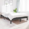 VidaXL Cadru de pat, gri, 140x200 cm, lemn masiv de pin 820543
