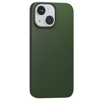 Husa compatibila cu apple iphone 14 plus, matte efect, camera ultra safe, htpmag, verde foto