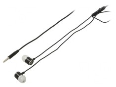 Căști In-Ear cu Microfon Jack 3,5mm Negru 0,9m