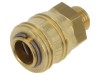 Conector rapid simplu alamă max. 35bar cu etanșare cauciuc NBR