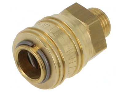 Conector rapid simplu alamă max. 35bar cu etanșare cauciuc NBR foto