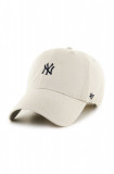 47brand șapcă MLB New York Yankees culoarea alb, cu imprimeu B-BSRNR17GWS-NT, 47 Brand