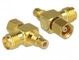 Adaptor forma T SMC jack la SMC plug la SMA jack, Delock 89629