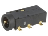 Conector Audio Jack 3,5mm Mamă Stereo 4 Pini Unghi 90&deg;