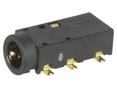 Conector Audio Jack 3,5mm Mamă Stereo 4 Pini Unghi 90&amp;deg; foto
