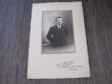 Fotografie Franceză de Epocă &ndash; Portret Bărbat Elegant, Atelier C. Strohm Reims, Anii &#039;20-&#039;30, Carton Original, Piesă pentru Colecționari!