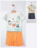 Cumpara ieftin Set tricou de vara cu pantalonasi pentru bebelusi Swim, Tongs baby (Culoare: Gri, Marime: 18-24 Luni)