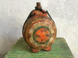 arta / design / vintage - Veche plosca din lemn realizata si pictata manual prima jumatate a sec XX !