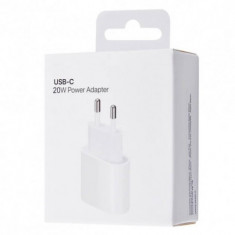 Incarcator retea MHJE3ZM/A, USB Type C, compatibil cu Apple Iphone 11/12/13/14, 20W, Alb, Retail Box