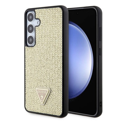 Husa originala Guess Samsung Galaxy S24 Plus Rhinestone Triangle, auriu, GUHCS24MHDGPPD foto