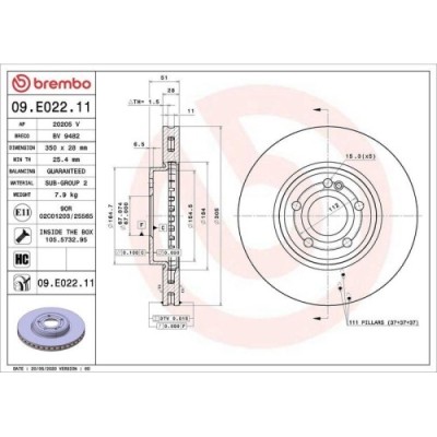 Set disc frana Mercedes Clasa A (W177) 03.18-, Clasa A Sedan (V177) 09.18-, B-Class Sports Tourer (W247) 12.18-, Cla (C118) 03.19-, Cla Shooting Brak foto