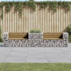 VidaXL Bancă de grădină &amp; coș gabion, lemn de pin tratat 3196247