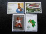 Tanzania-Camp Mondial de fotbal ,Germania 2006-serie completa,nestampilate MNH, Nestampilat