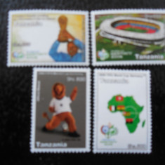 Tanzania-Camp Mondial de fotbal ,Germania 2006-serie completa,nestampilate MNH