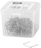 Capse Strend Pro pentru pistol de sudura plastic, plate ondulate, 0,8 mm, 100 buc