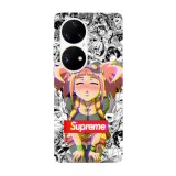 Husa compatibila cu Huawei P40 Pro model Zoe Dino rey Ahegao Supreme, Silicon, TPU, Viceversa, Transparent, Carcasa