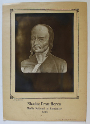 NICOLAE URSU - HOREA , MARTIR NATIONAL AL ROMANILOR 1784 , PLANSA DIDACTICA , INTERBLICA foto