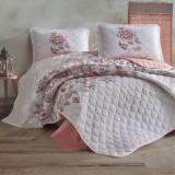 Cumpara ieftin Cuvertura Matlasata 3 Piese Minda V1 Rosu 240x260 cm (Bumbac 100%)