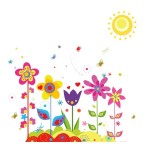 Cumpara ieftin Sticker decorativ, Flower, 90 cm, 1363ST, Oem