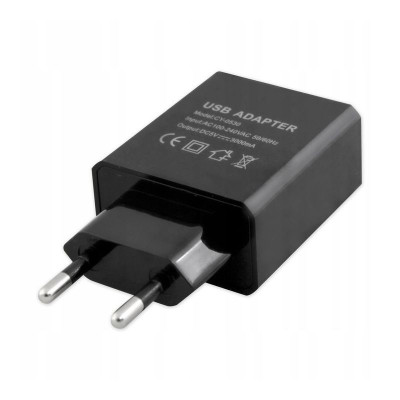 Adaptor priza iesire USB 5V/3A DC, 100-240V AC, grad protectie IP20 foto
