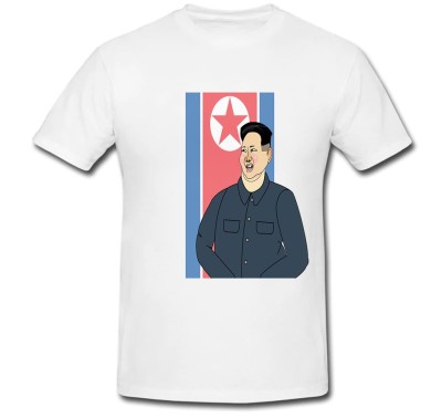Tricou &amp;quot; Kim Jong-un &amp;amp; flag Coreea de Nord &amp;quot; foto