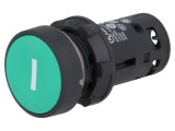 "Comutator apăsare 22mm 1NO Verde"