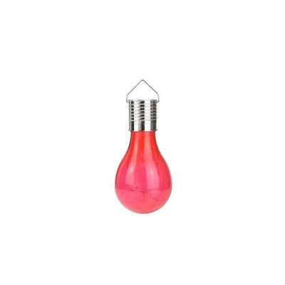 Lumină Solara LED Ornamentala tip Bec, pentru Gradina, Agațata, Rezistenta la Apa IP65, Ultron Roșu, eMazing foto