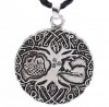 Pandantiv Copacul Vietii argint tibetan Corbi Triquetra celtic viking+BONUS SNUR