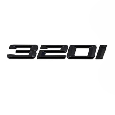 Emblema 320i spate portbagaj BMW, negru foto