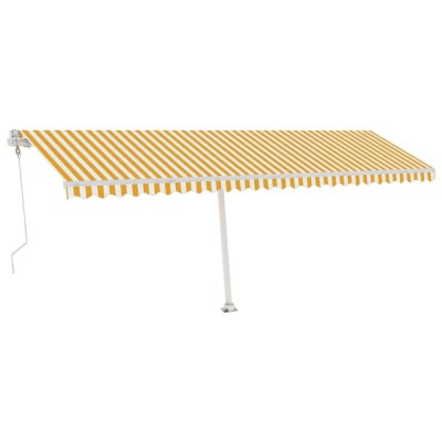 Copertina automata cu senzor vant &amp;amp; LED, galben/alb, 600x300 cm foto