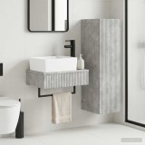 Cumpara ieftin Set dulap baie 2 buc. Gri Beton 33 x 34,5 x 100 cm