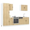 VidaXL Set dulap de bucătărie din 7 piese &bdquo;Lucca&rdquo; lemn stejar Sonoma 3314774