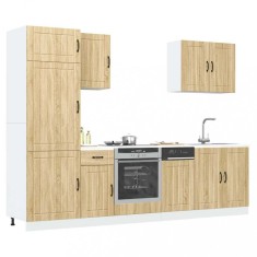 vidaXL Set dulap de bucătărie din 7 piese &bdquo;Lucca&rdquo; lemn stejar Sonoma