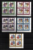 GERMANIA 1993 - ARTA POPULARA COSTUME , SERIE COMPLETA IN BLOC DE 4 MNH, Nestampilat