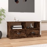 vidaXL Comodă TV, stejar fumuriu, 93x35,5x45 cm, lemn prelucrat