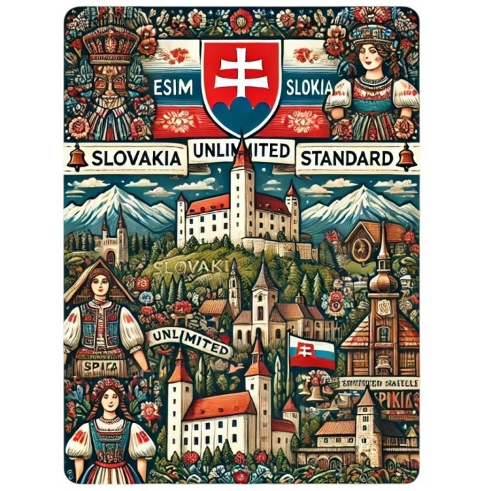 eSIM Slovakia, Unlimited Standard, 30 Days