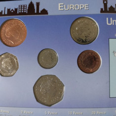Seria completata monede - Marea Britanie 2008, 6 monede