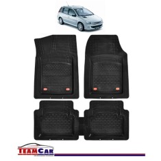 Covorase Auto TeamCar&reg; Tip Tavita Compatibile Peugeot 206 SW (2002-2012) Negru Material Rezistent