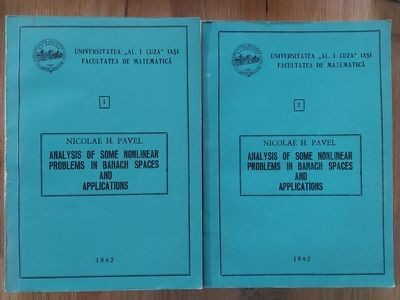 Analysis of some nonlinear problems in banach spaces and applications-Nicolae H.Pavel foto
