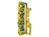Terminal &Icirc;mbinare Șine 0,5-4mm&sup2; 4 Borne Galben-Verde, TE Connectivity