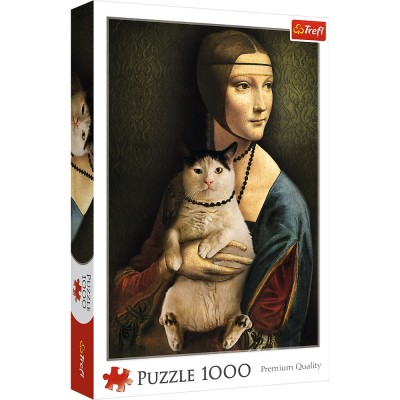 PUZZLE 1000 DOAMNA CU PISICA SuperHeroes ToysZone foto