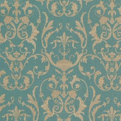 Tapet clasic, baroc, menta, auriu, dormitor, lavabil, 95503 foto