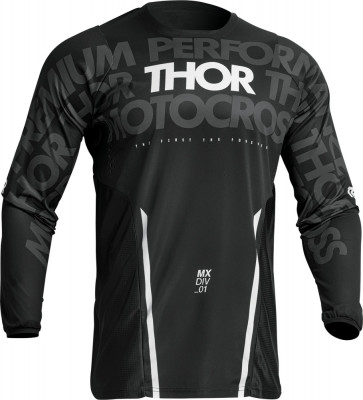 Tricou motocross/enduro Thor Pulse Mono, culoare negru/alb, marime 2XL Cod Produs: MX_NEW 29107101PE foto