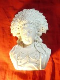 Statueta veche- Bust Portelan - Budha , dim.=26x15,5x10cm