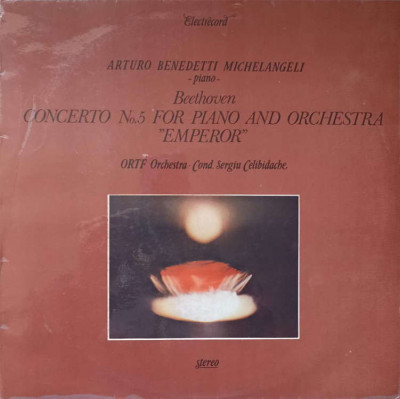 Disc vinil, LP. CONCERTUL NR.5 PENTRU PIAN SI ORCHESTRA IN MI BEMOL MAJOR OP.73 IMPERIALUL-LUDWIG VAN BEETHOVEN foto