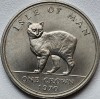 1 Crown 1970 Isle of Man / Insula Man, Manx Cat, km#18, Europa