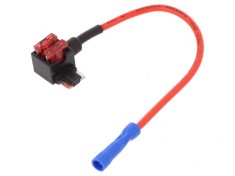 Splitter Auto 10A cu Siguranță Mini x2 - Roșu