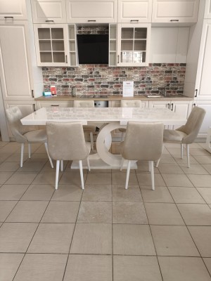 SET JASMIN 7 MASA+6 SCAUNE PERSONALIZABIL PE CULORI foto