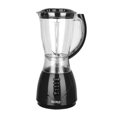 Blender FLORIA ZLN-3080 Negru, Putere 300W, capacitate 1.5L, 3 viteze, Functie puls-Vas plastic foto