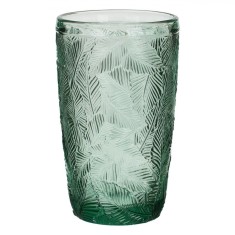 Pahar Sticlă Tropical, Verde, Capacitate 380ml, Set 4 Bucăți